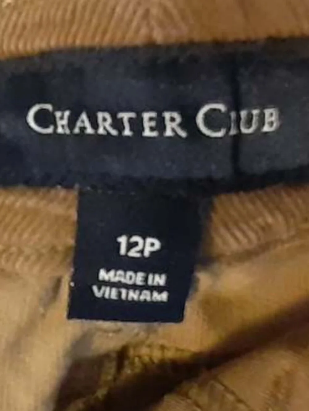 Caramel Brown Corduroy Staight Leg Pants 12P (Stretch)